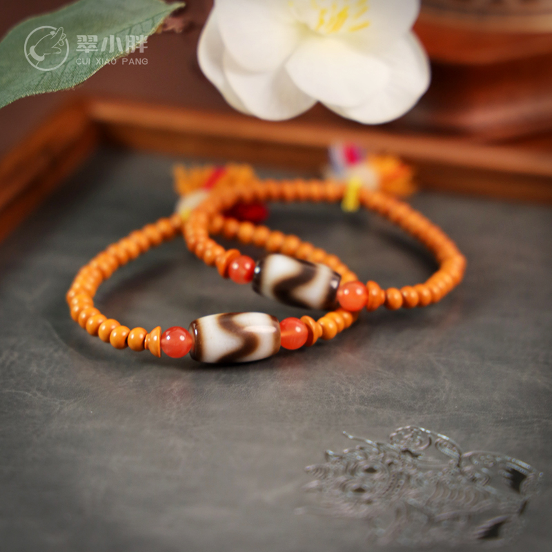 z翠小胖 虎牙珠珠玛瑙手串CTZA40 多样性发1
