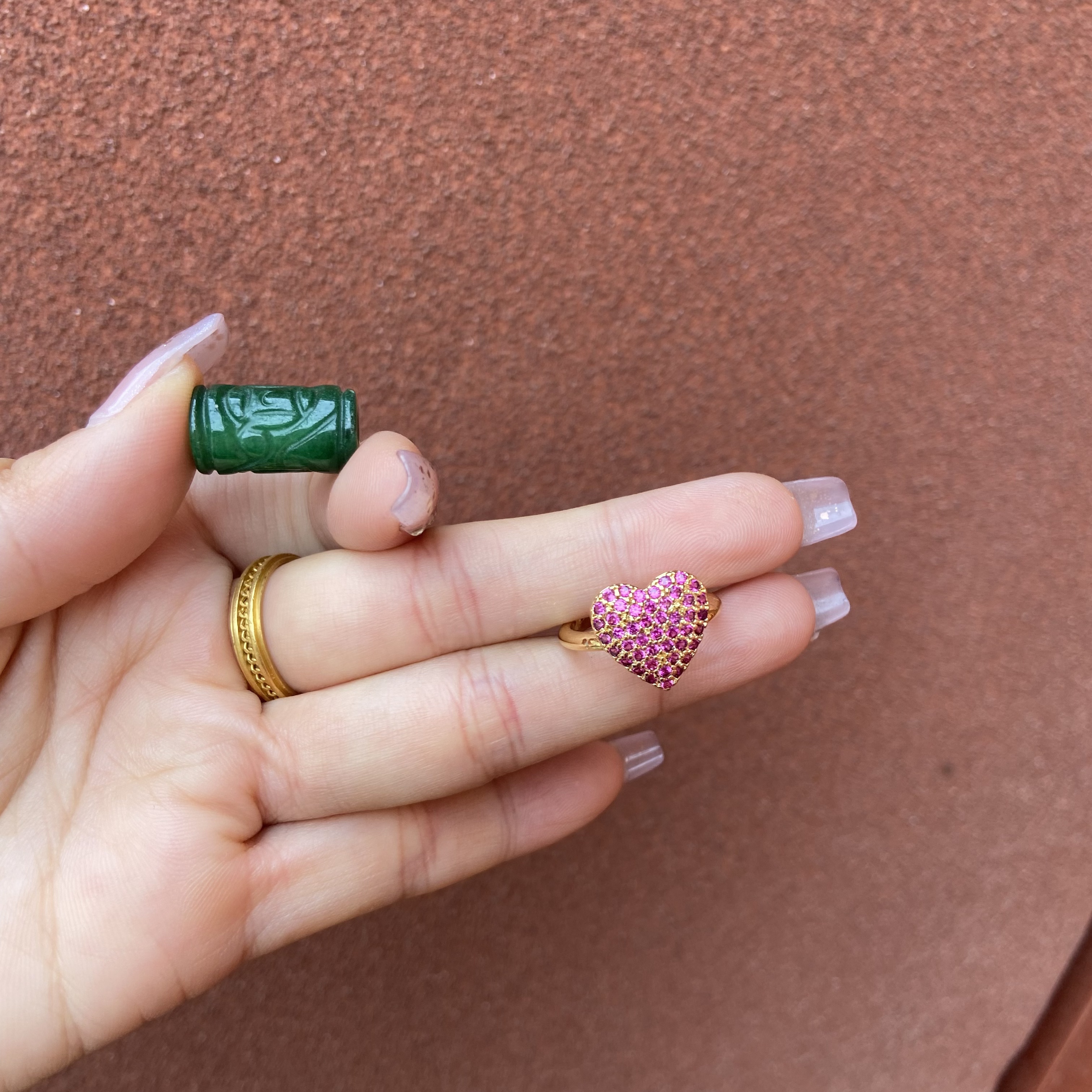 854-爱心镶嵌戒指