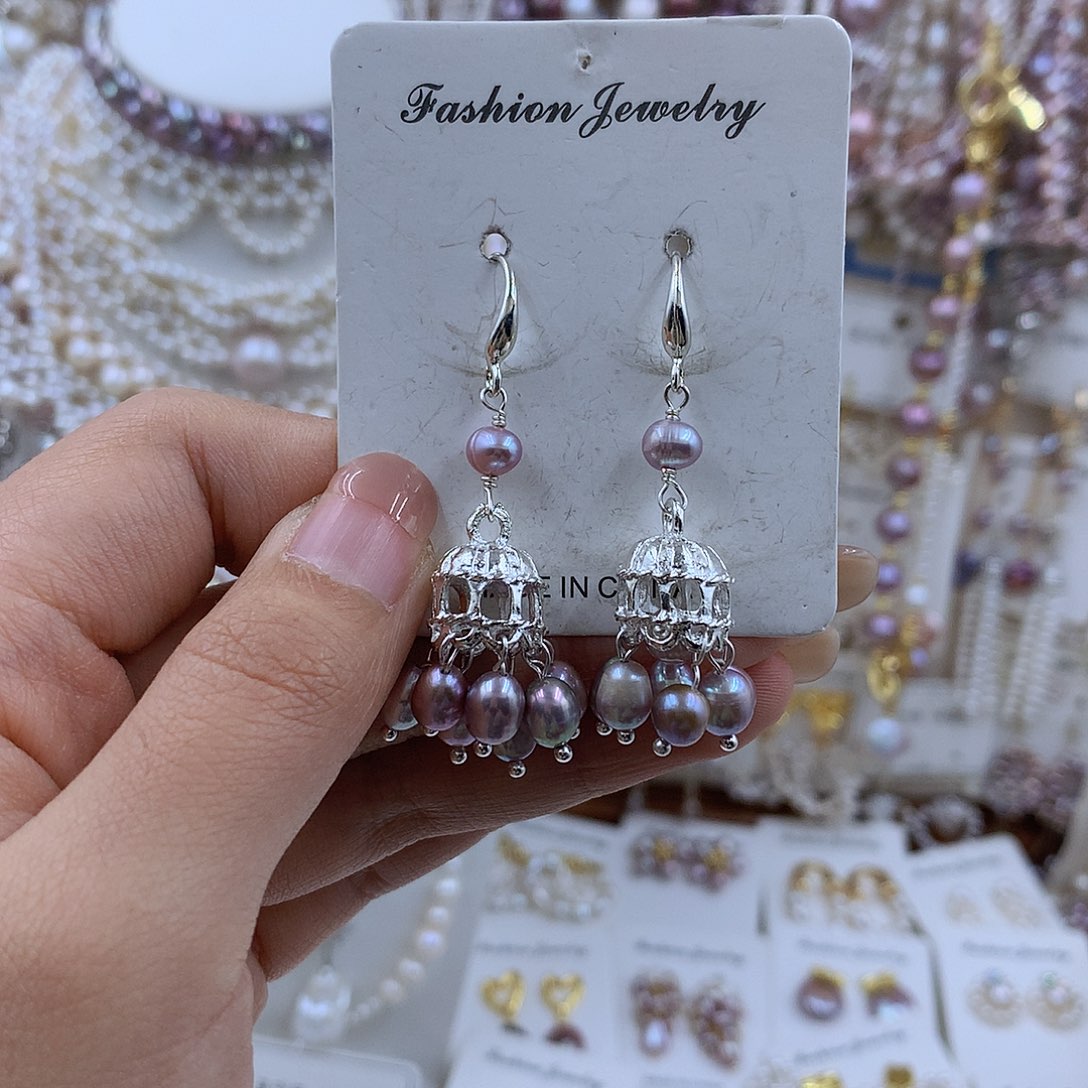 项链银S925镶嵌淡水珍珠