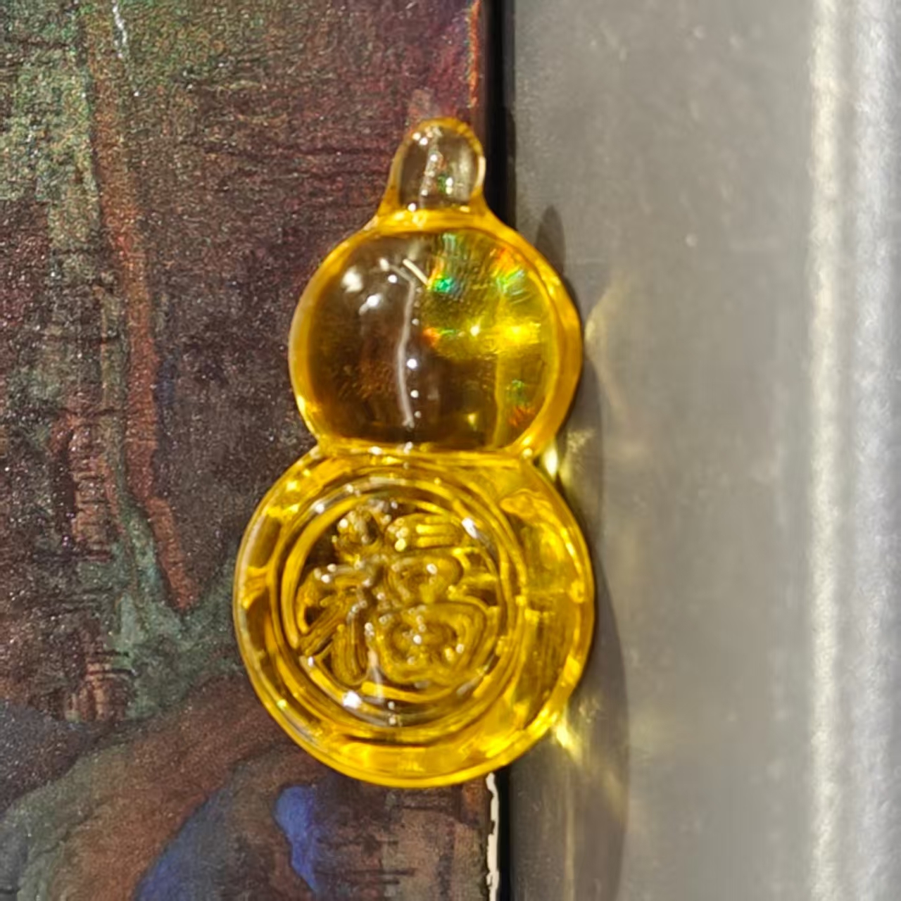 圆山精品佑恩设计精品黄琉璃摆件