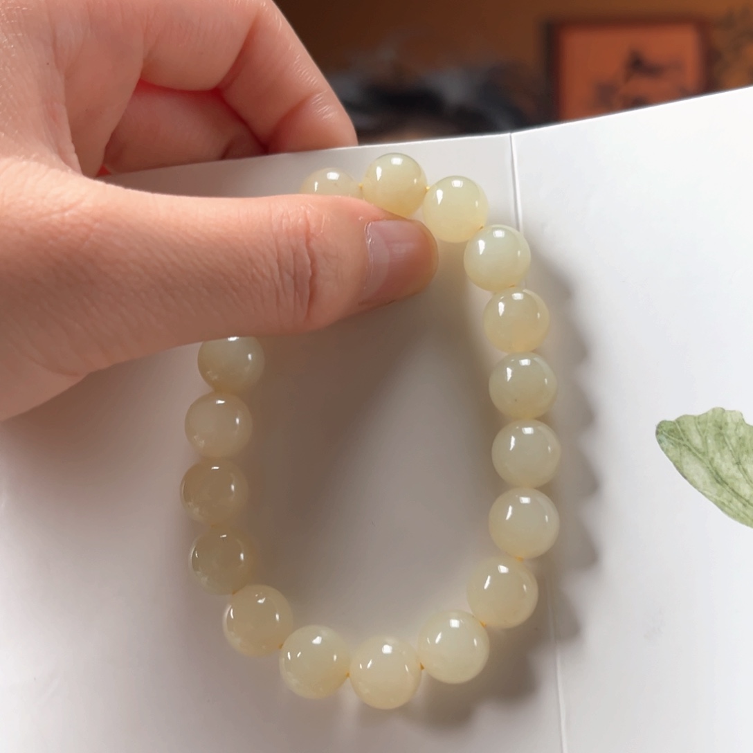 未镶嵌手串和田玉新疆且末蜂蜜糖10mm550