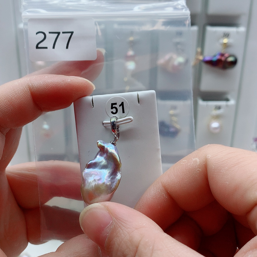 合金淡水珍珠吊坠(不含链)