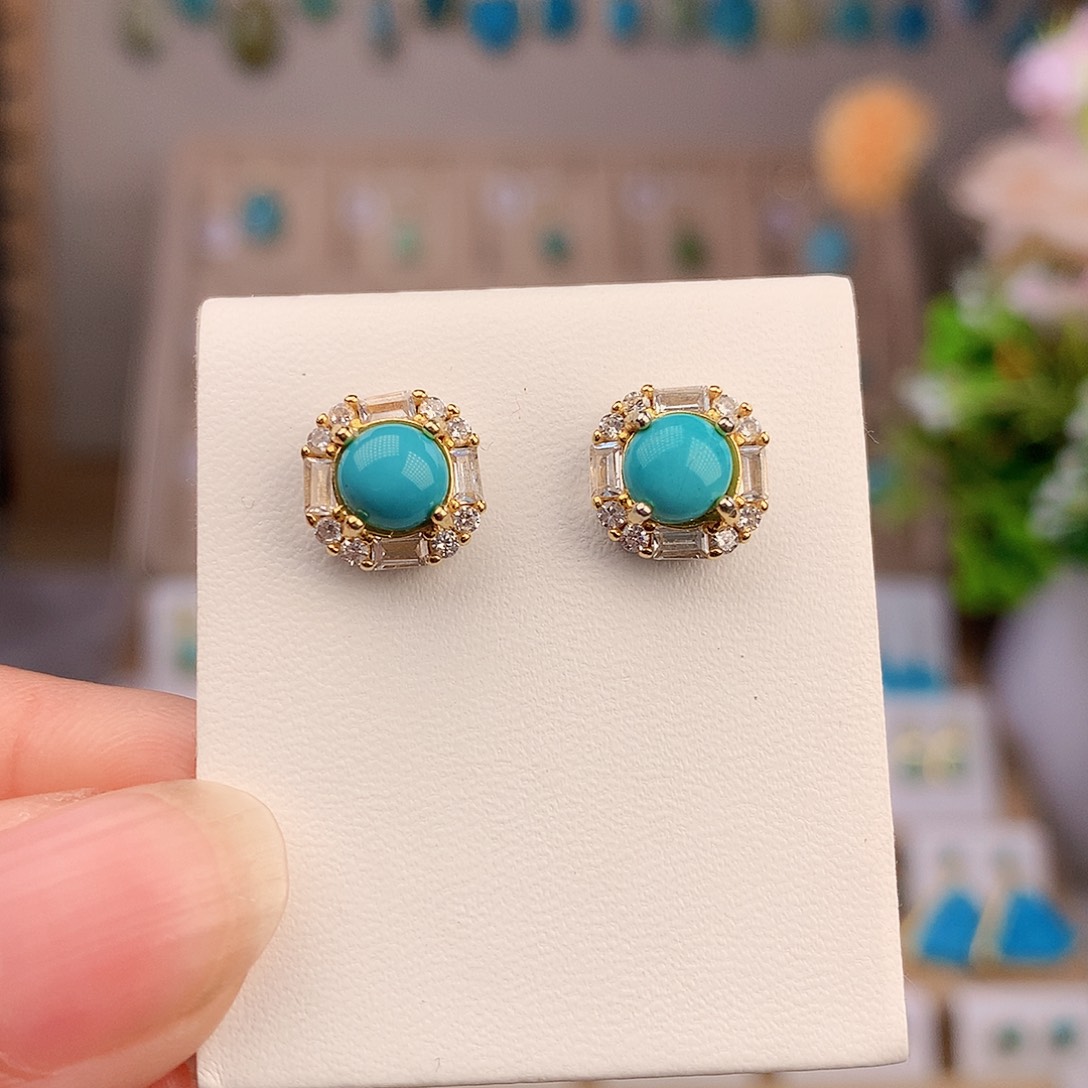 银S925镶嵌绿松石颈饰