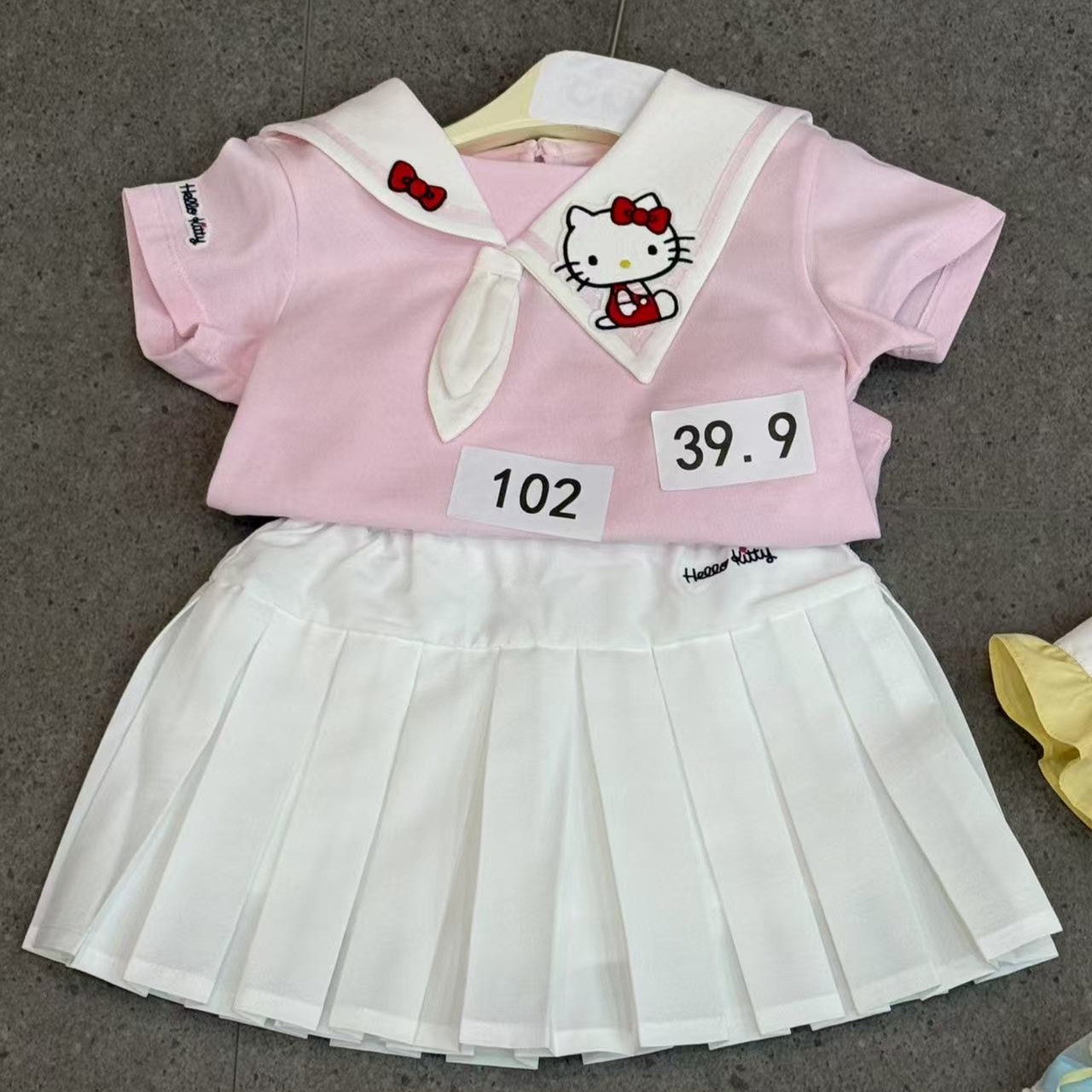 开箱款2025夏季新款卡通学院风JK童装KT猫