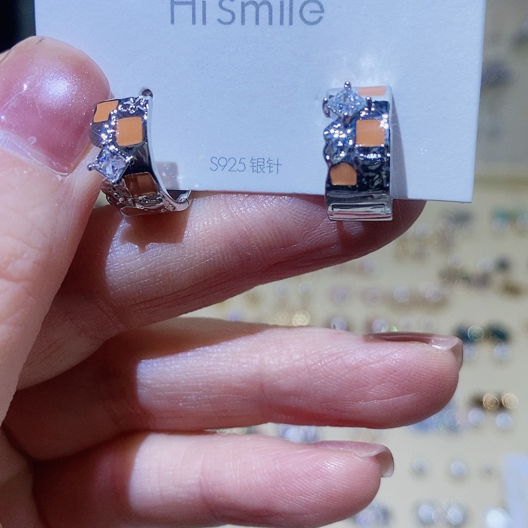 耳饰淡水珍珠银S925镶嵌