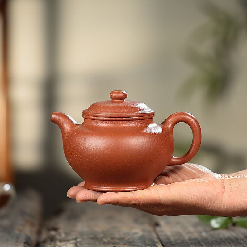 掇只壶300cc红皮龙紫砂壶自己西施壶手工手工紫砂壶纯手工侘寂风