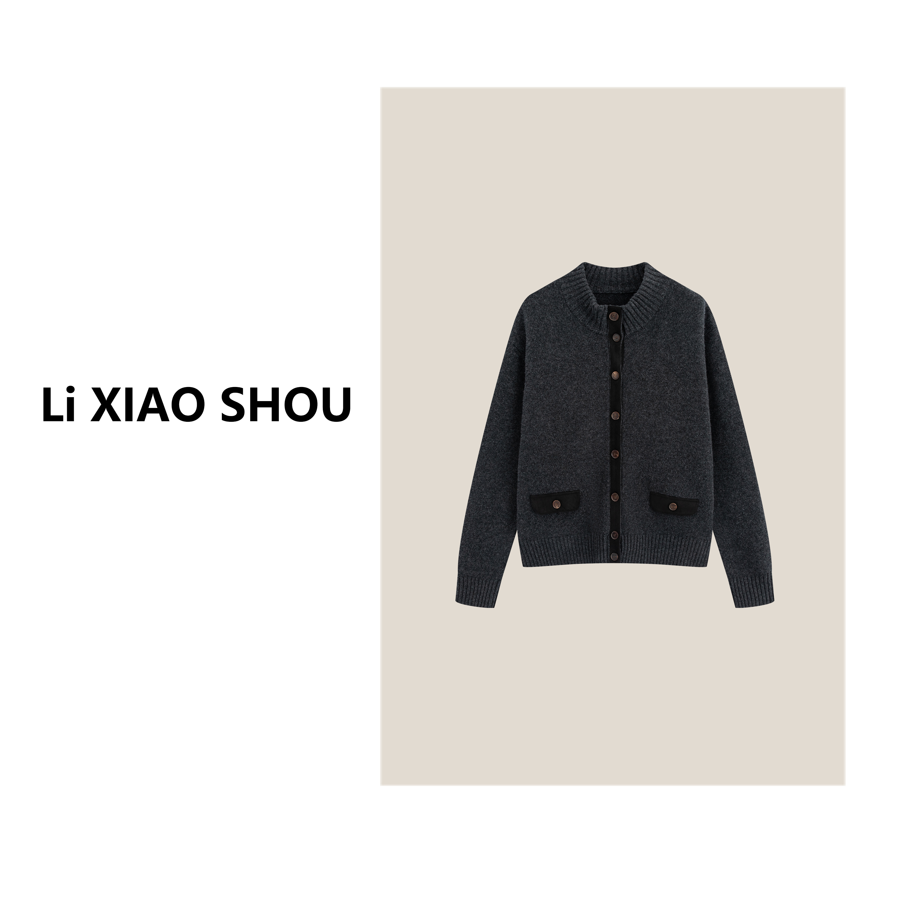 李小瘦大码女装【简约世界】新款百搭舒适宽松休闲针织羊毛衫027D