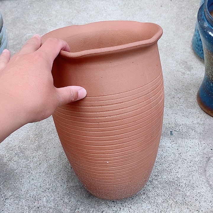 紫砂花盆瑕疵口20高30