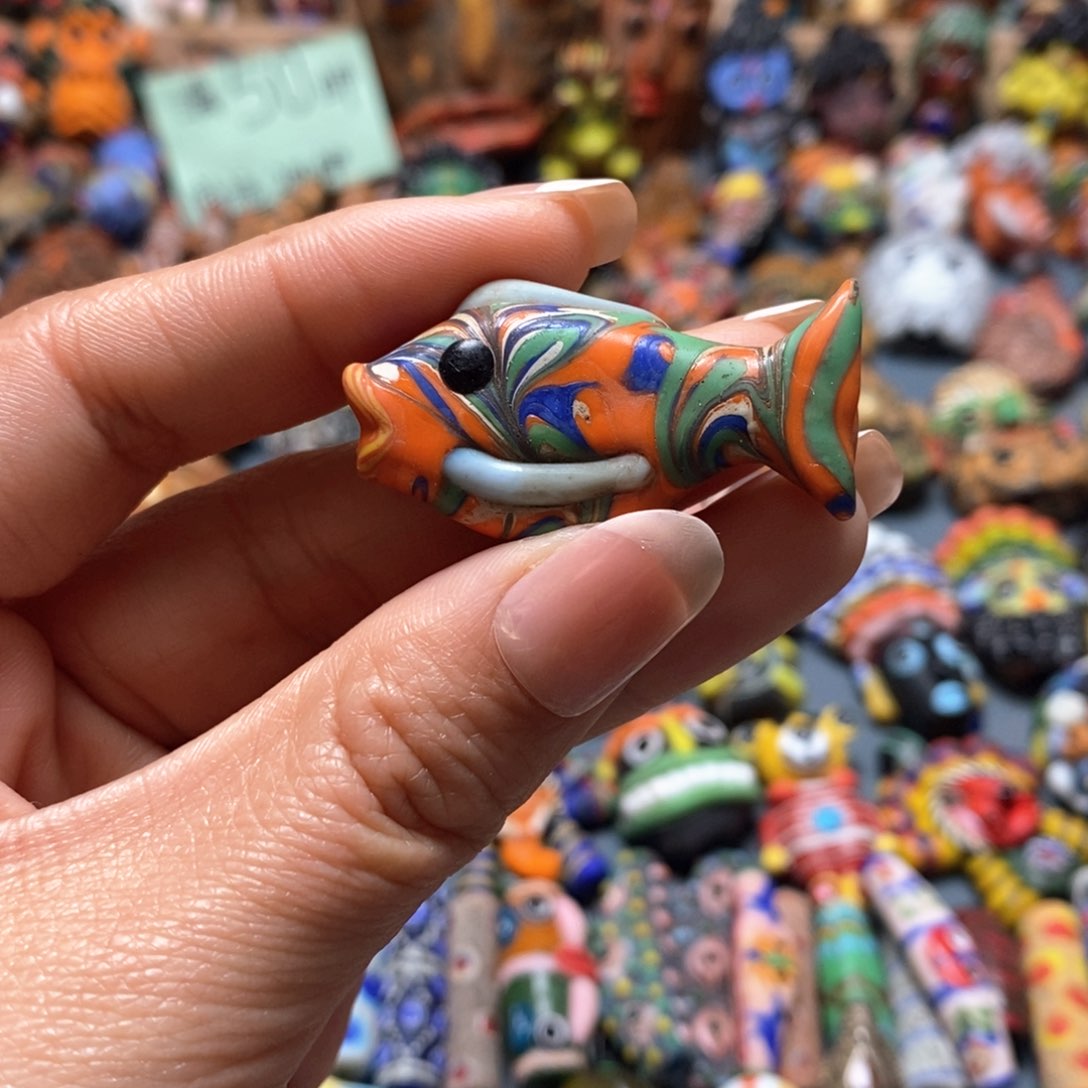 琉璃颈饰印度尼西亚橘色小鱼