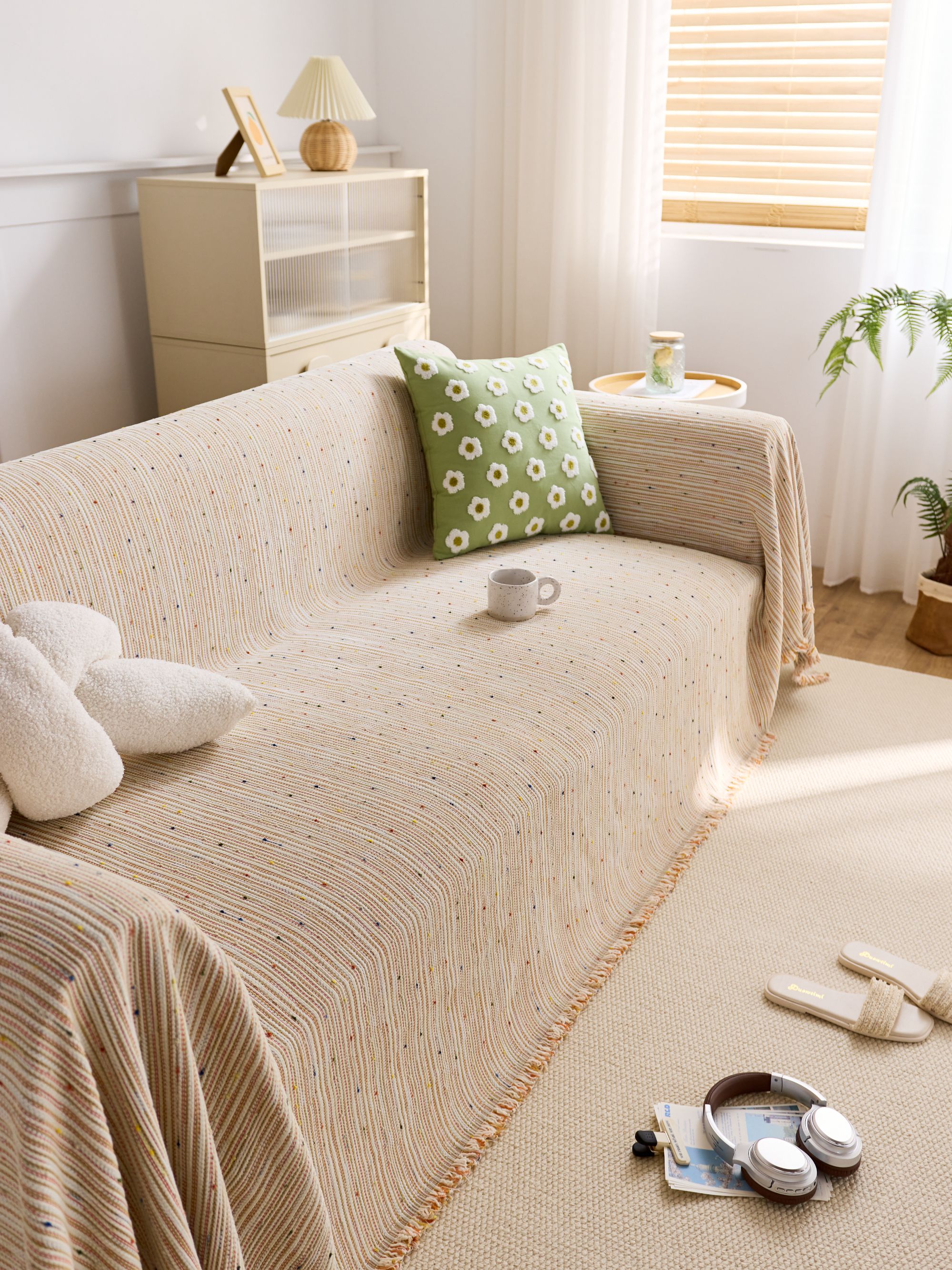 幻彩繁星休闲风简约沙发巾全盖沙发垫网红防滑沙发毯靠背巾夏季