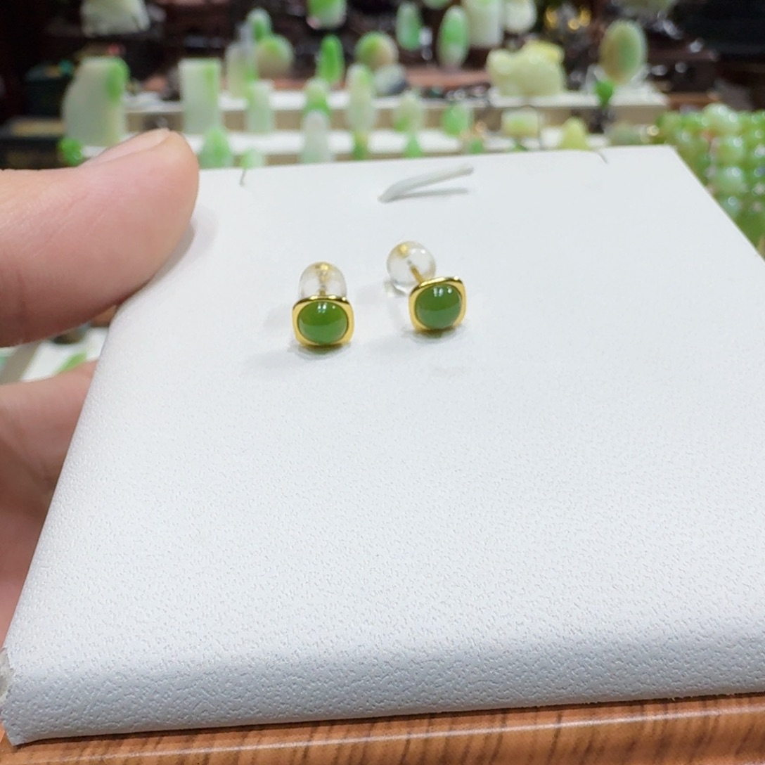 和田玉（碧玉）银S925镶嵌颈饰