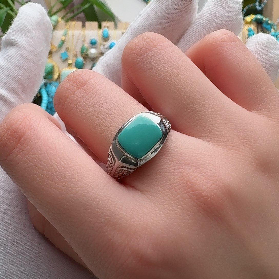 绿松石珠宝奇石银S925镶嵌