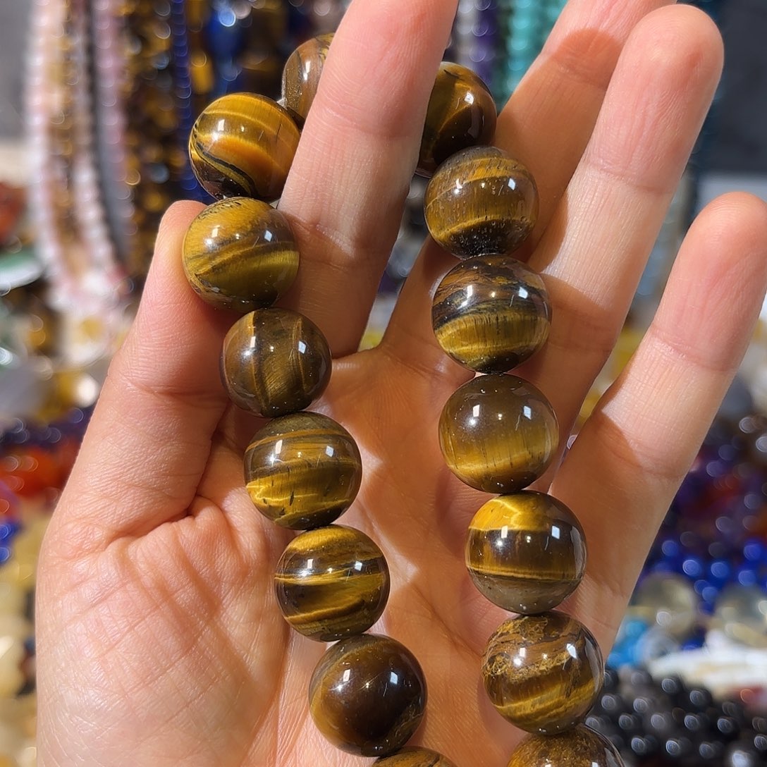 玛瑙/玉髓合金珠宝半成品虎眼卡16一条