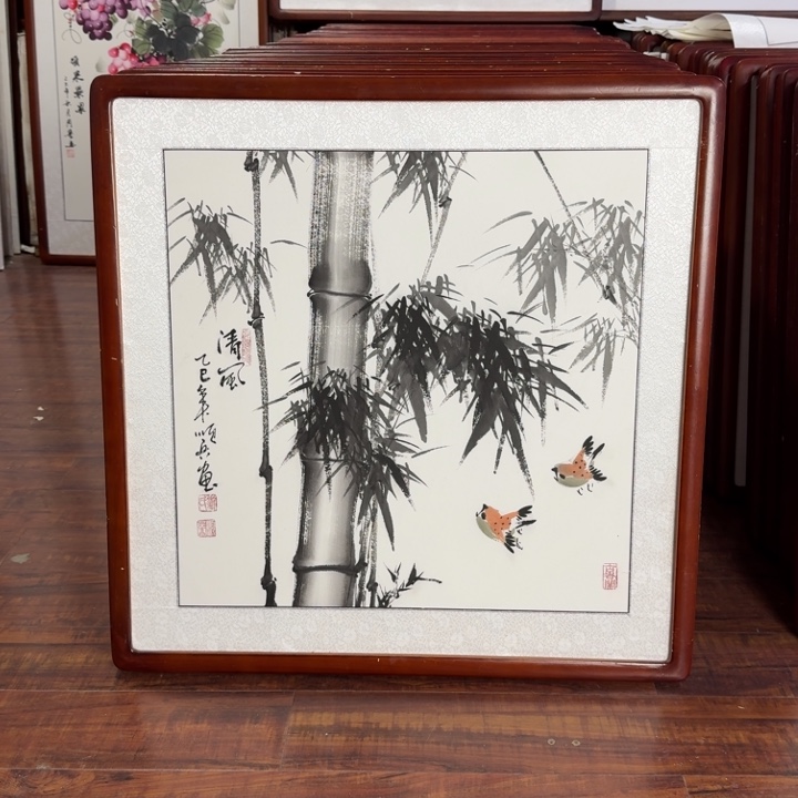 国画带框发货尺寸63*63厘米