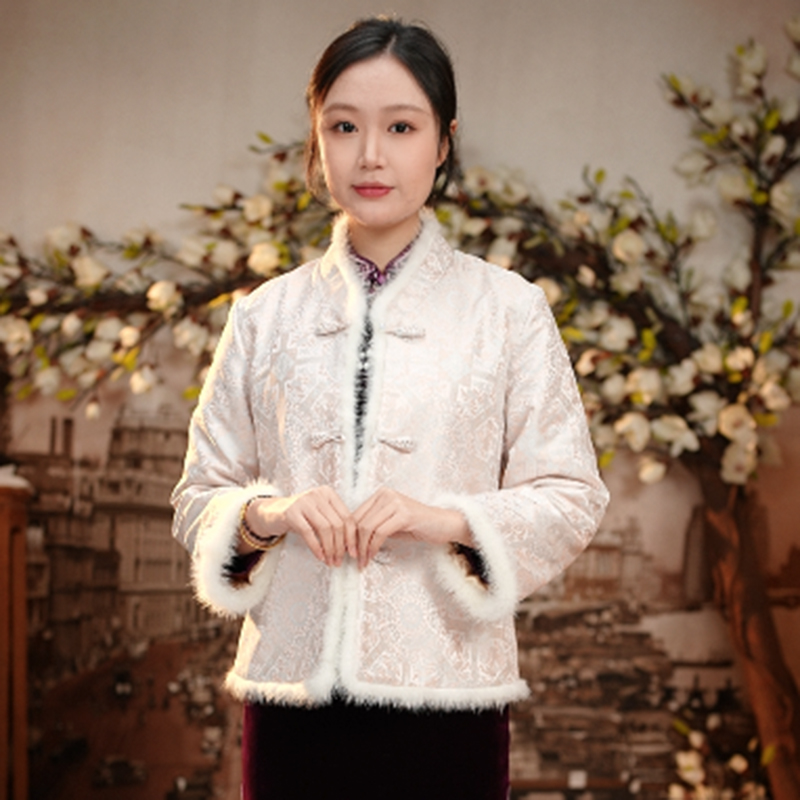 徐永良【定制】重工棉服桑蚕丝上衣新中式外套长袖水貂毛