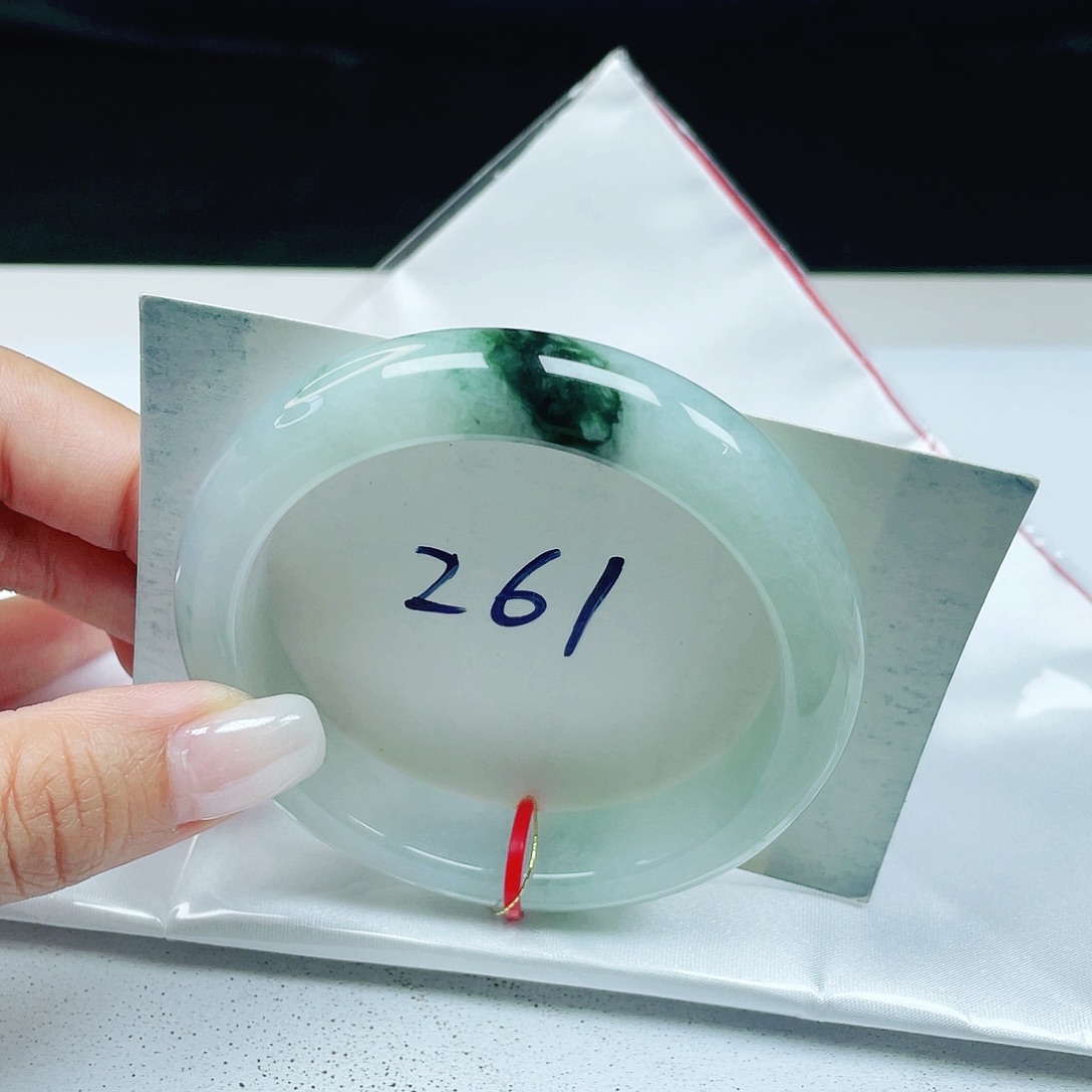 翡翠未镶嵌手镯 正圈56