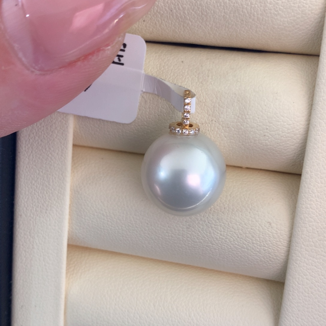 海水珍珠18K金镶嵌颈饰