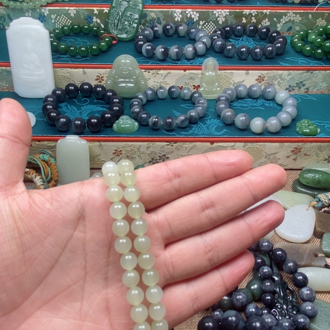 和田玉未镶嵌颈饰嗯*