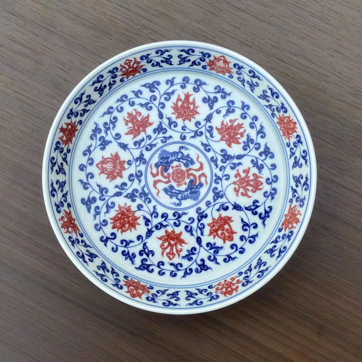 青花釉里红壶承茶具6314