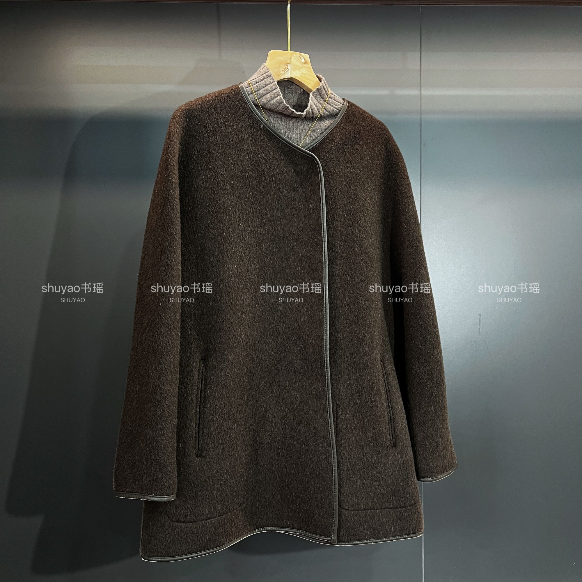 【牦牛绒】重磅牦牛绒双面羊绒大衣外套女宽松显瘦百搭