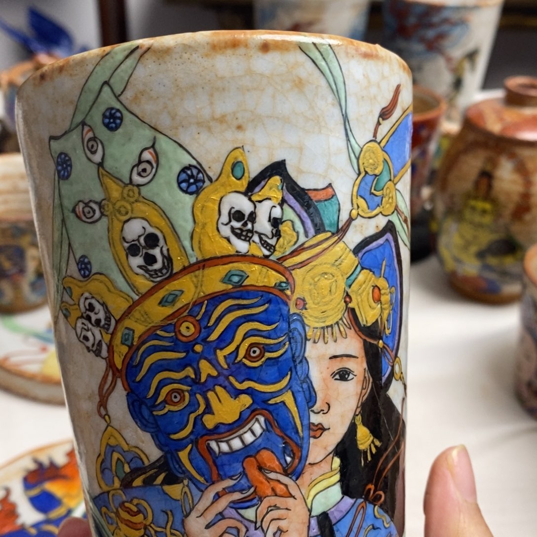 手工手绘扎吉拉姆可乐杯