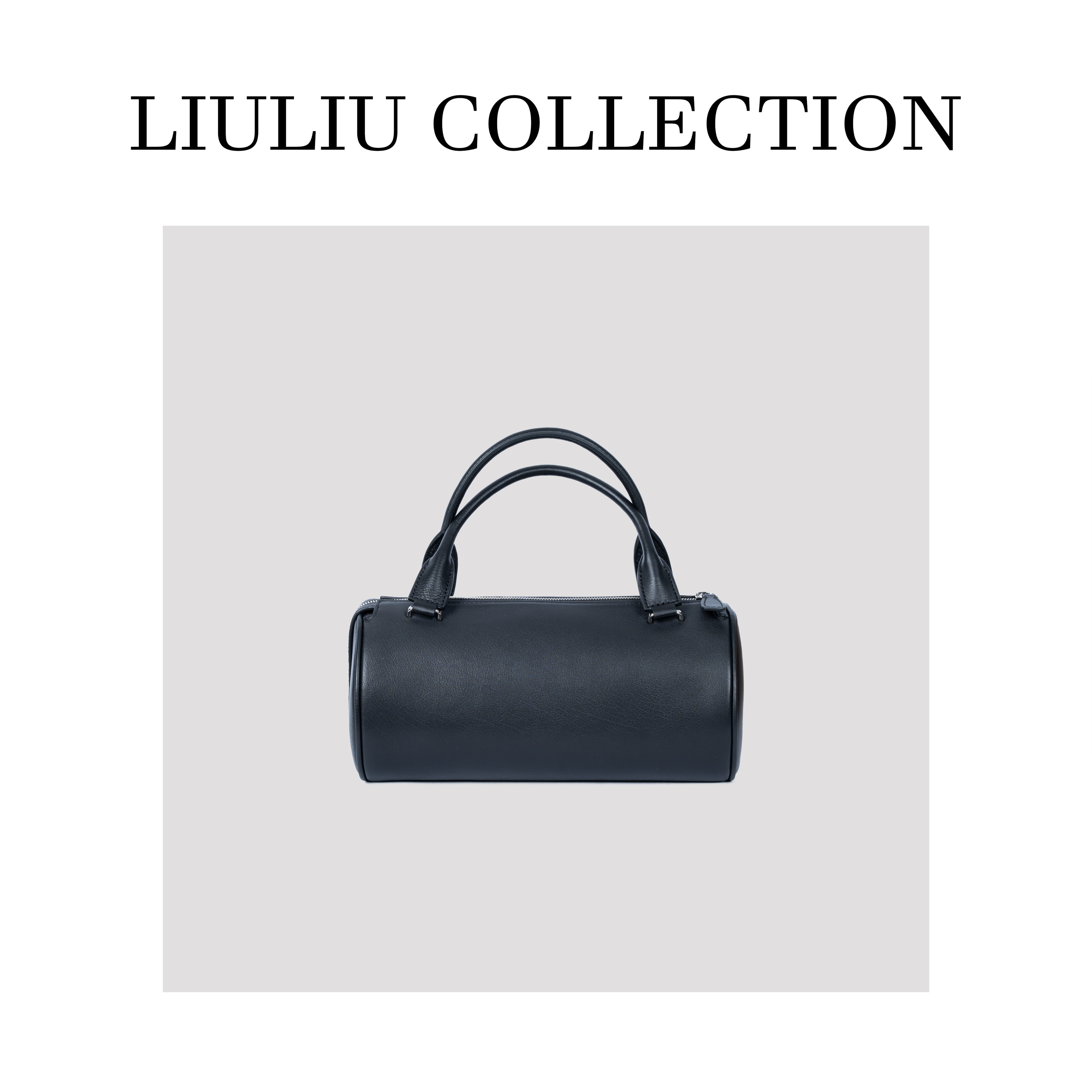 柔软胎牛皮法棍包，笔筒包圆筒手提包轻便真皮女包