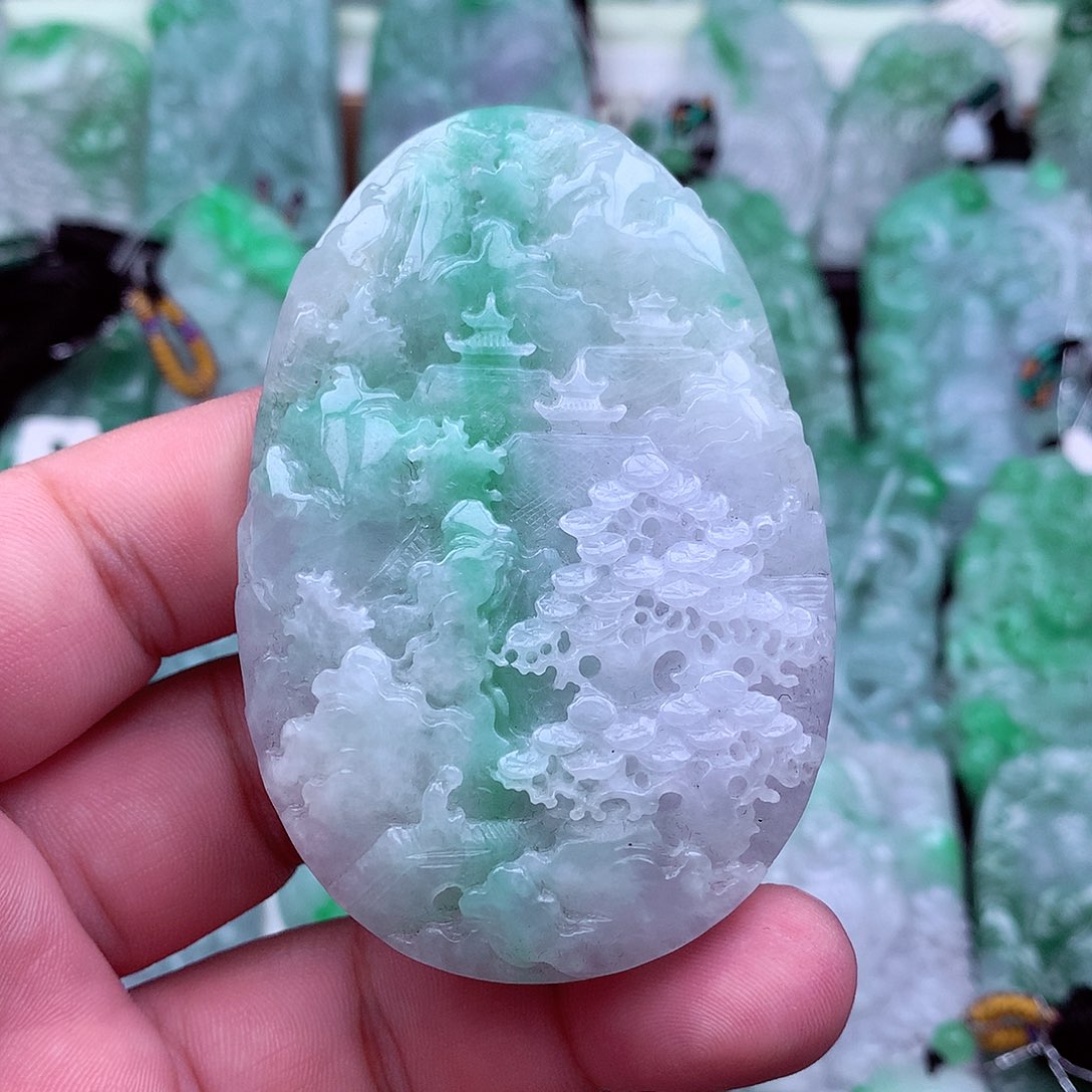 翡翠未镶嵌吊坠(不含链)