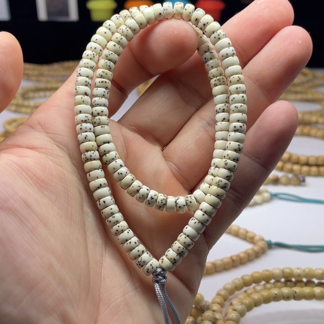 星月菩提手串63 骨瓷白数星星yaopian108