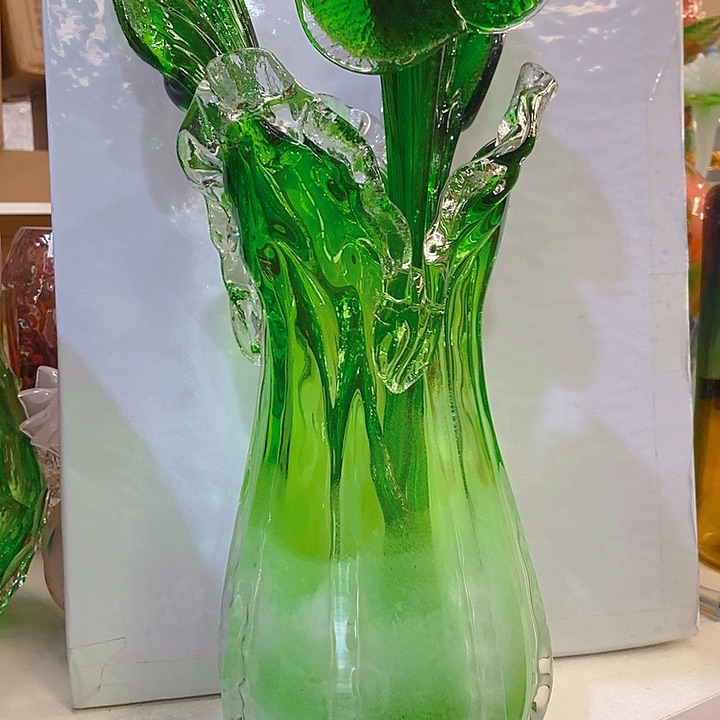 琉璃琉璃花瓶高33口11