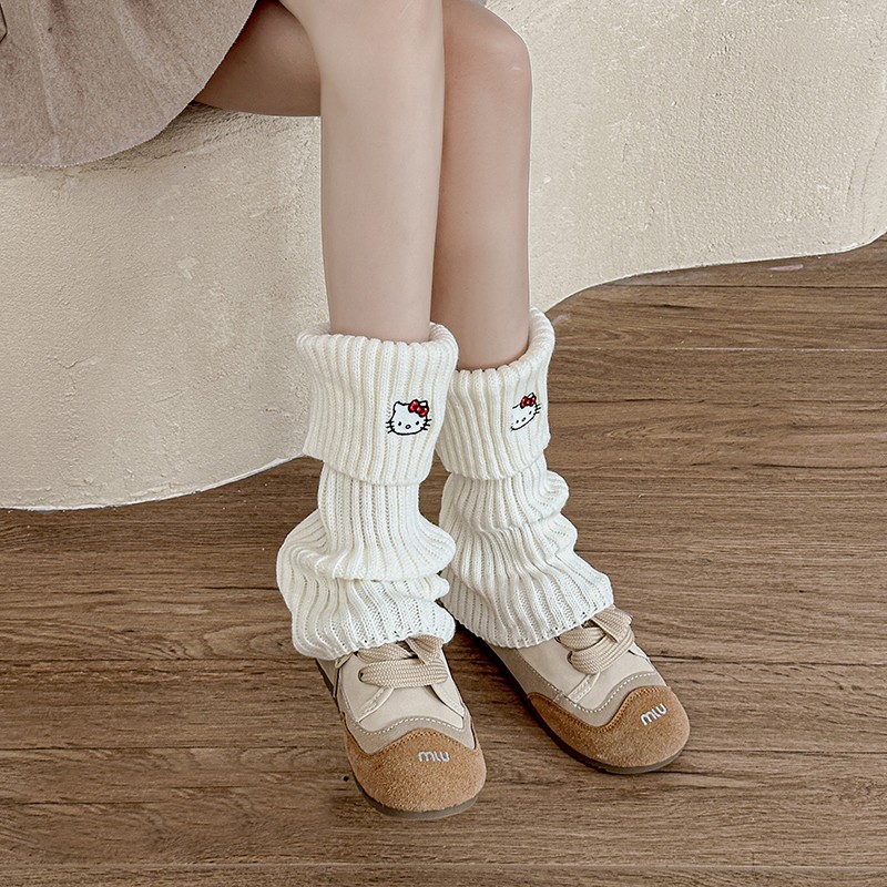 KT猫高级感y2堆堆袜套辣妹小腿袜子保暖2025新款女秋冬款jk袜套