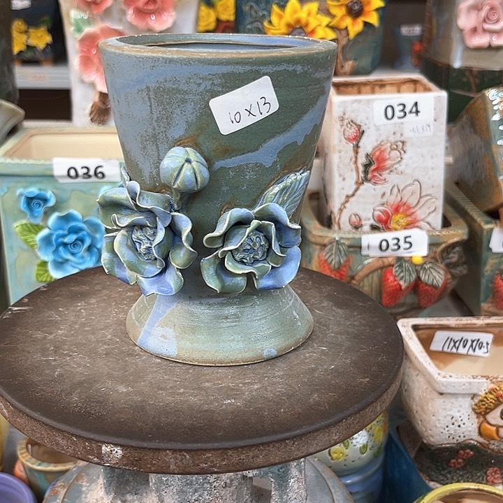 紫砂花盆粗陶材质多肉花盆