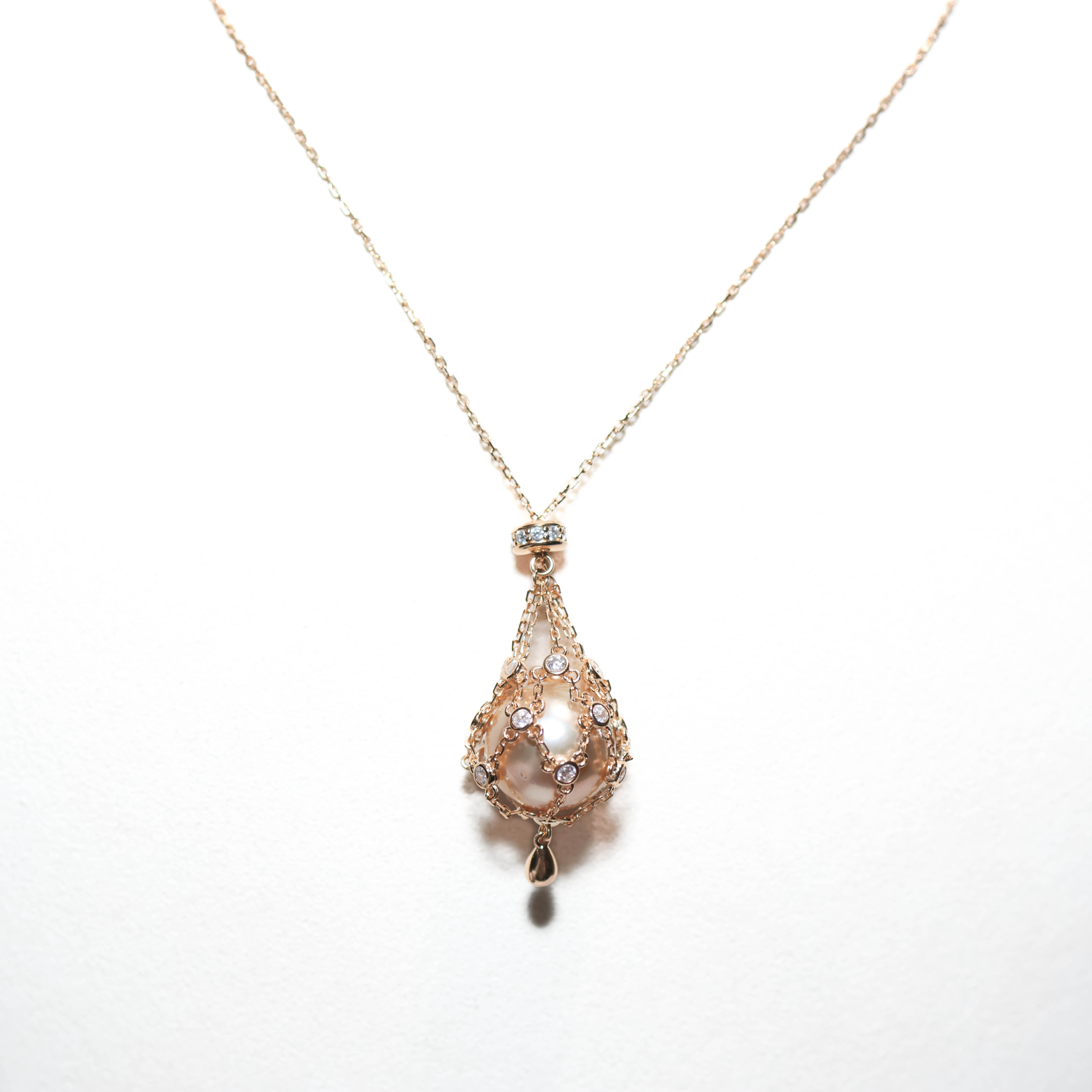 【大D】[财兜兜]海水金珠吊坠/13-14MM