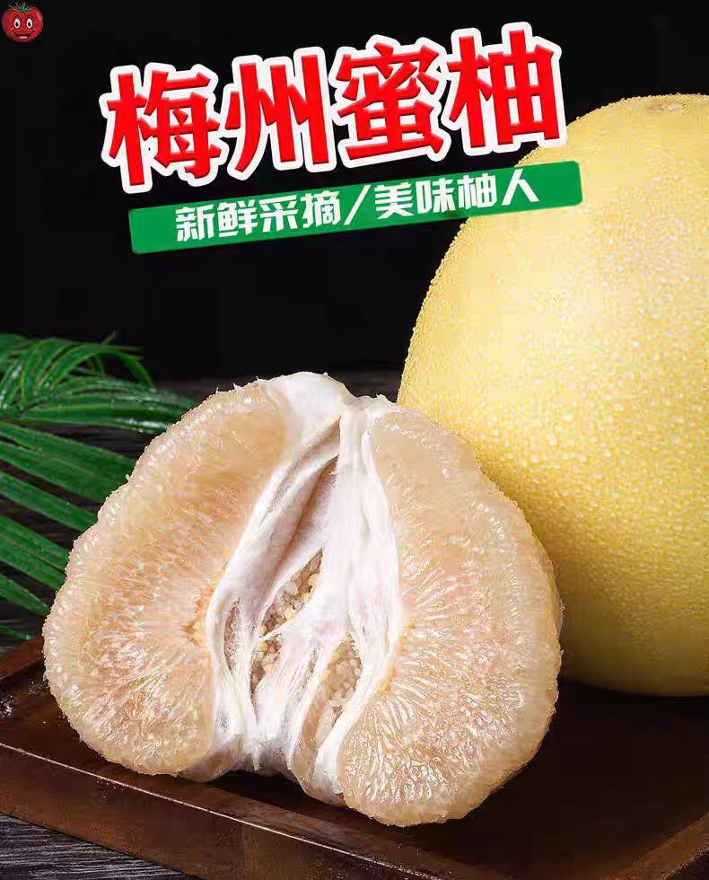 正宗梅州蜜柚白柚鲜嫩多汁酸甜脆口白柚当季水果孕妇水果新鲜采摘