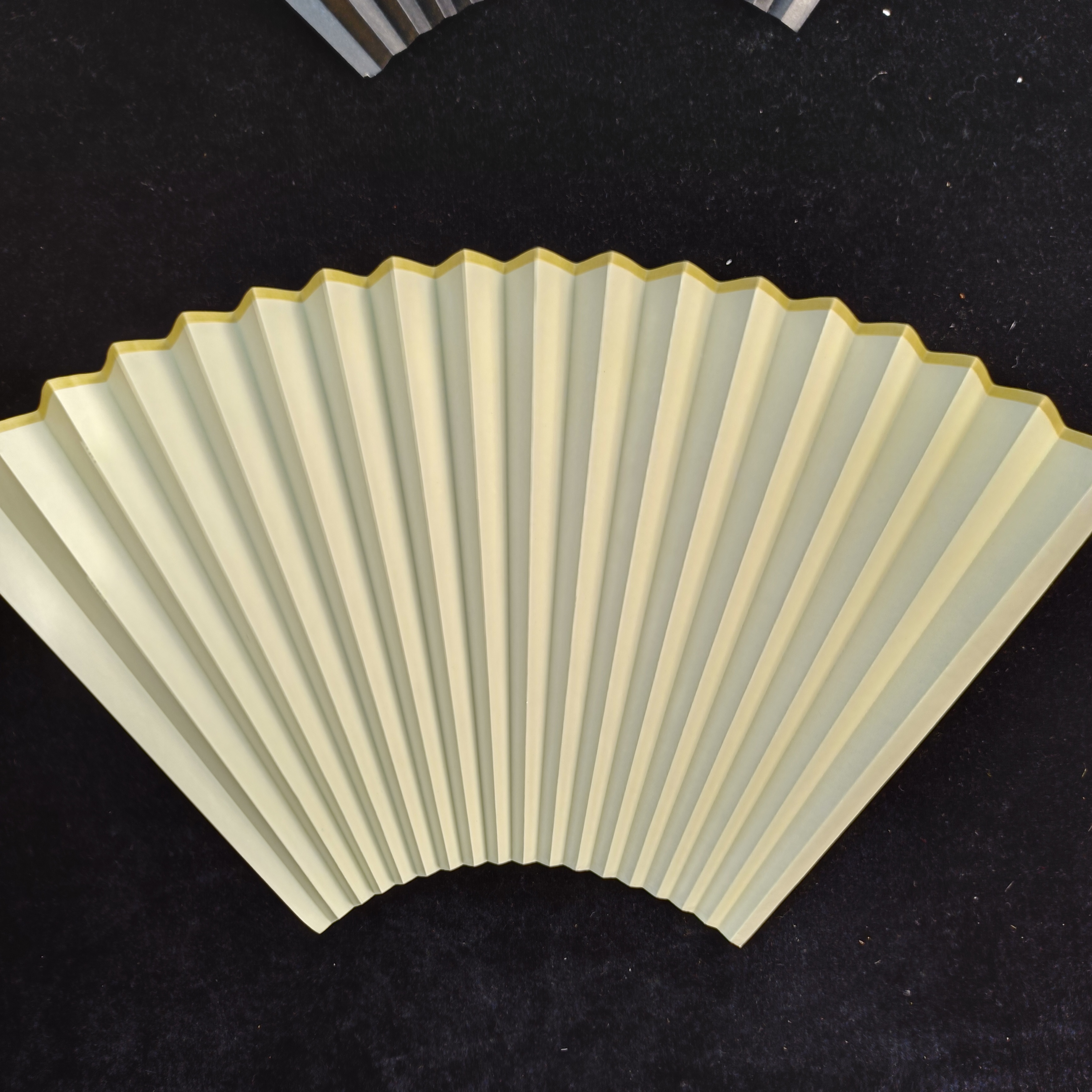 4张苏工扇面95/18/2.0非珠光手工白色折叠复古双面竹扇精品中国风