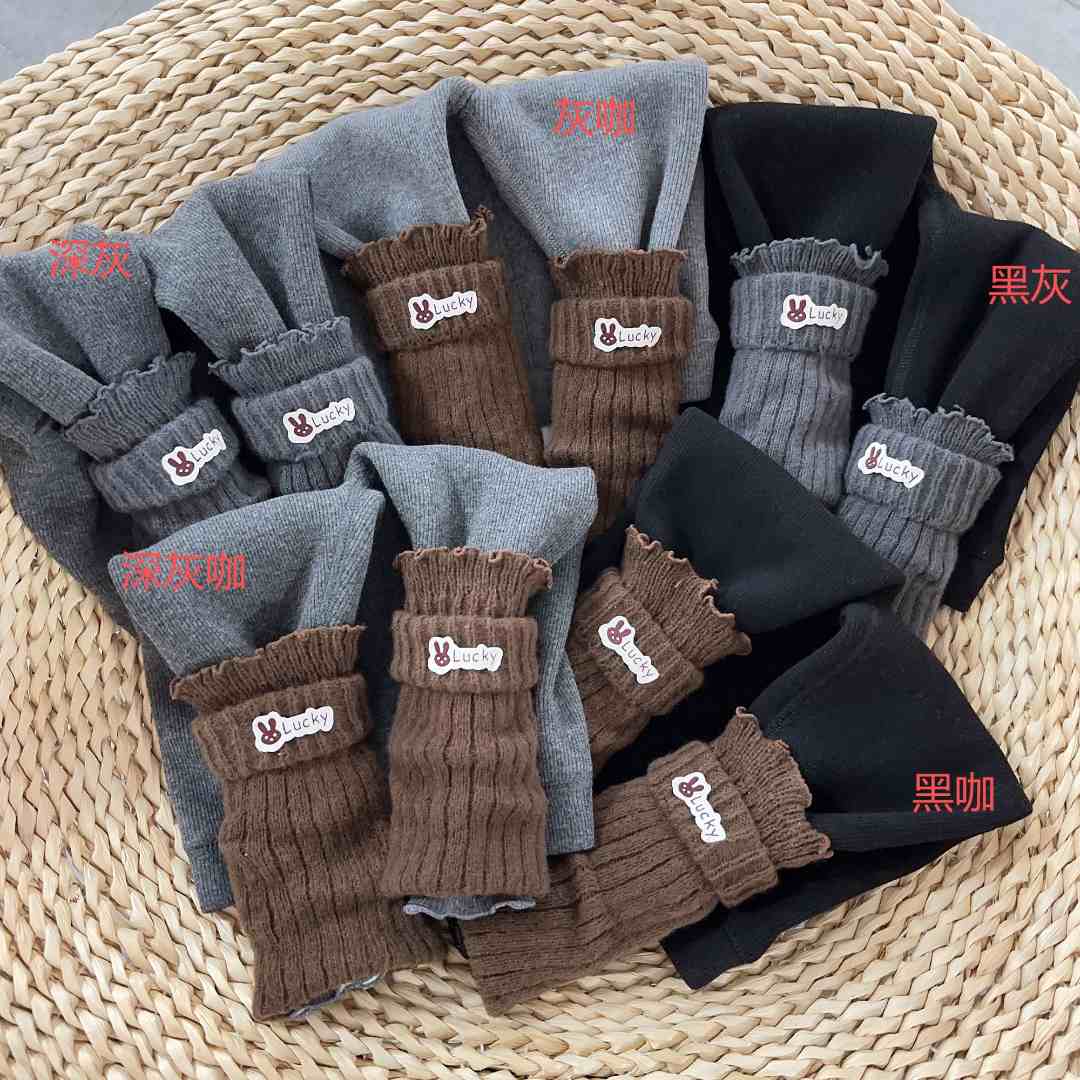 笑不点-【幸运兔53197】羊毛蚕丝加绒无骨打底裤