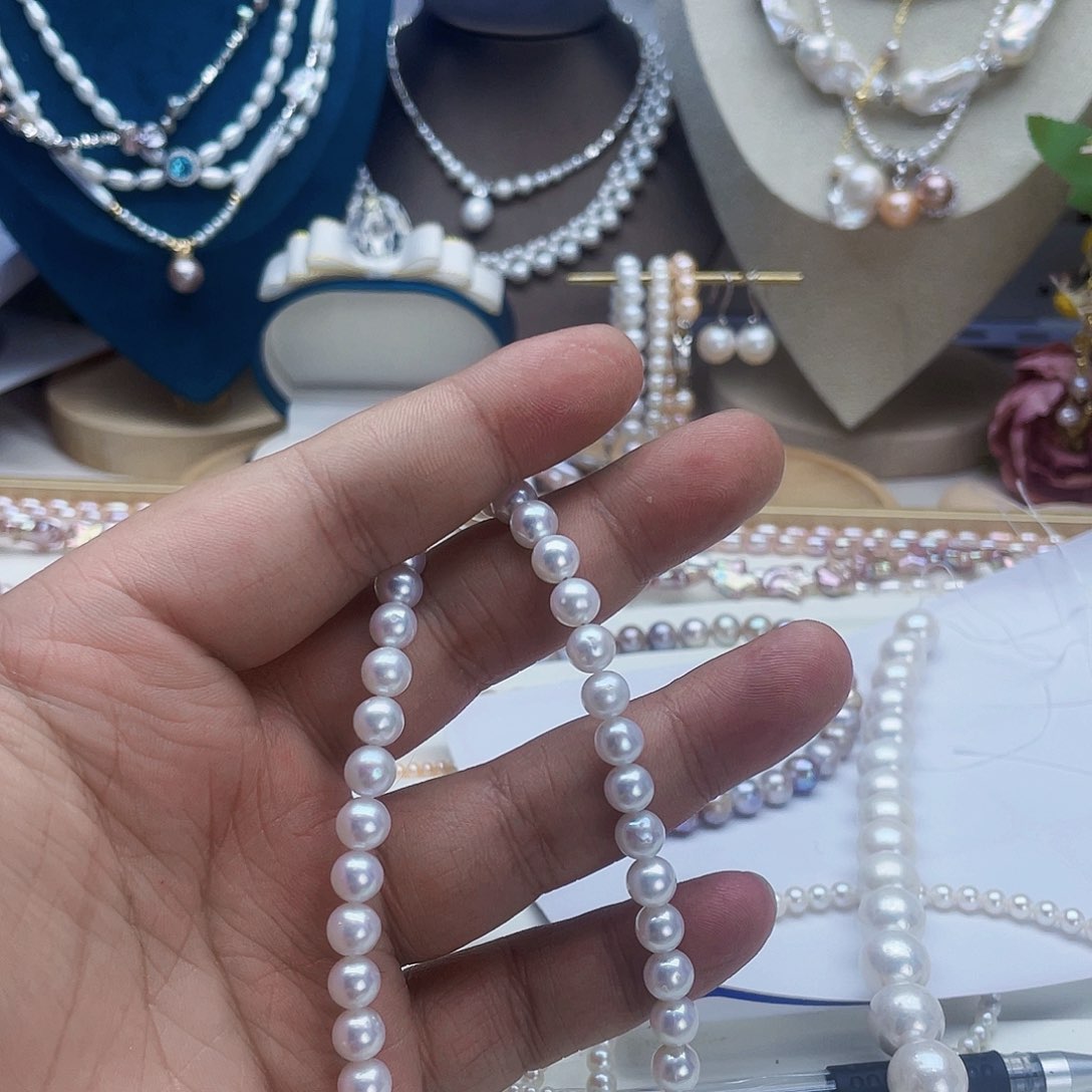 淡水珍珠颈饰银S925镶嵌雅**合