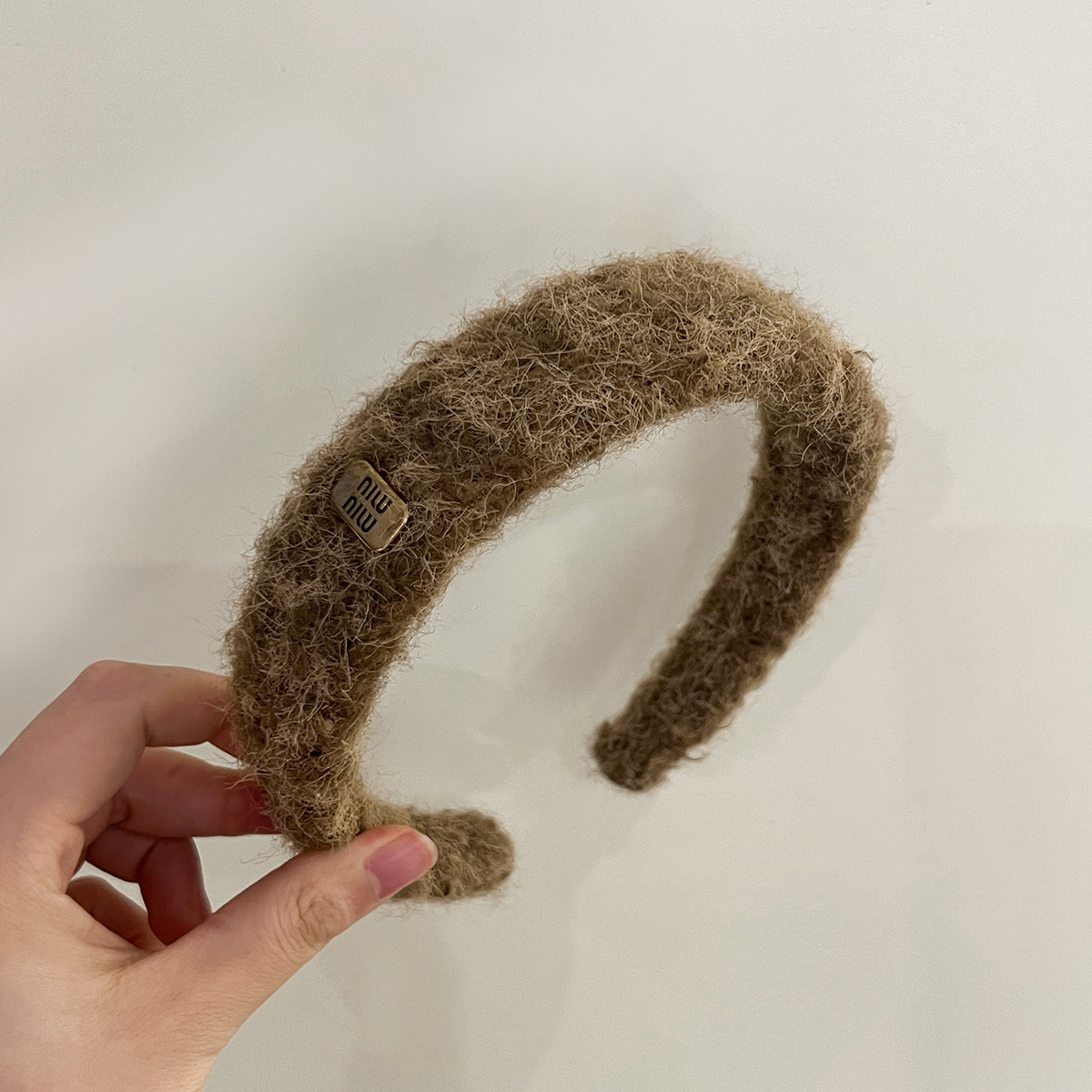 【月光绒线】日韩法式女少女风复古风发箍咖色时尚头箍气质不勒头