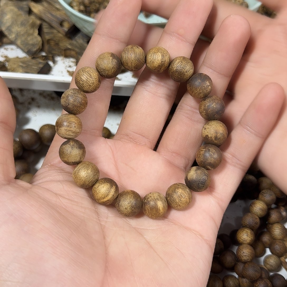 手串沉香1.2圆珠单圈11克