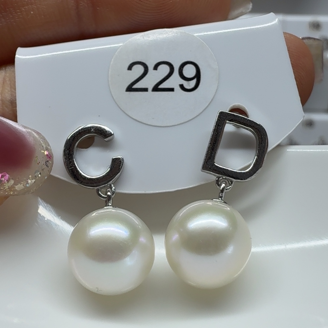 静***好淡水珍珠银S925镶嵌耳饰珍珠9.7