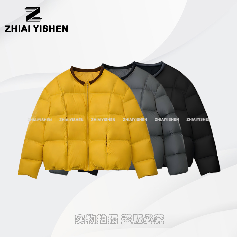 LANXI澜嘻【羽众不同】90白鸭绒 休闲松弛感箱型羽绒服外套25266