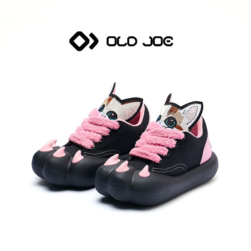 OLD JOE/老乔猫爪鞋子女款爆款2025新款夏季帆布鞋透气舒适厚底鞋