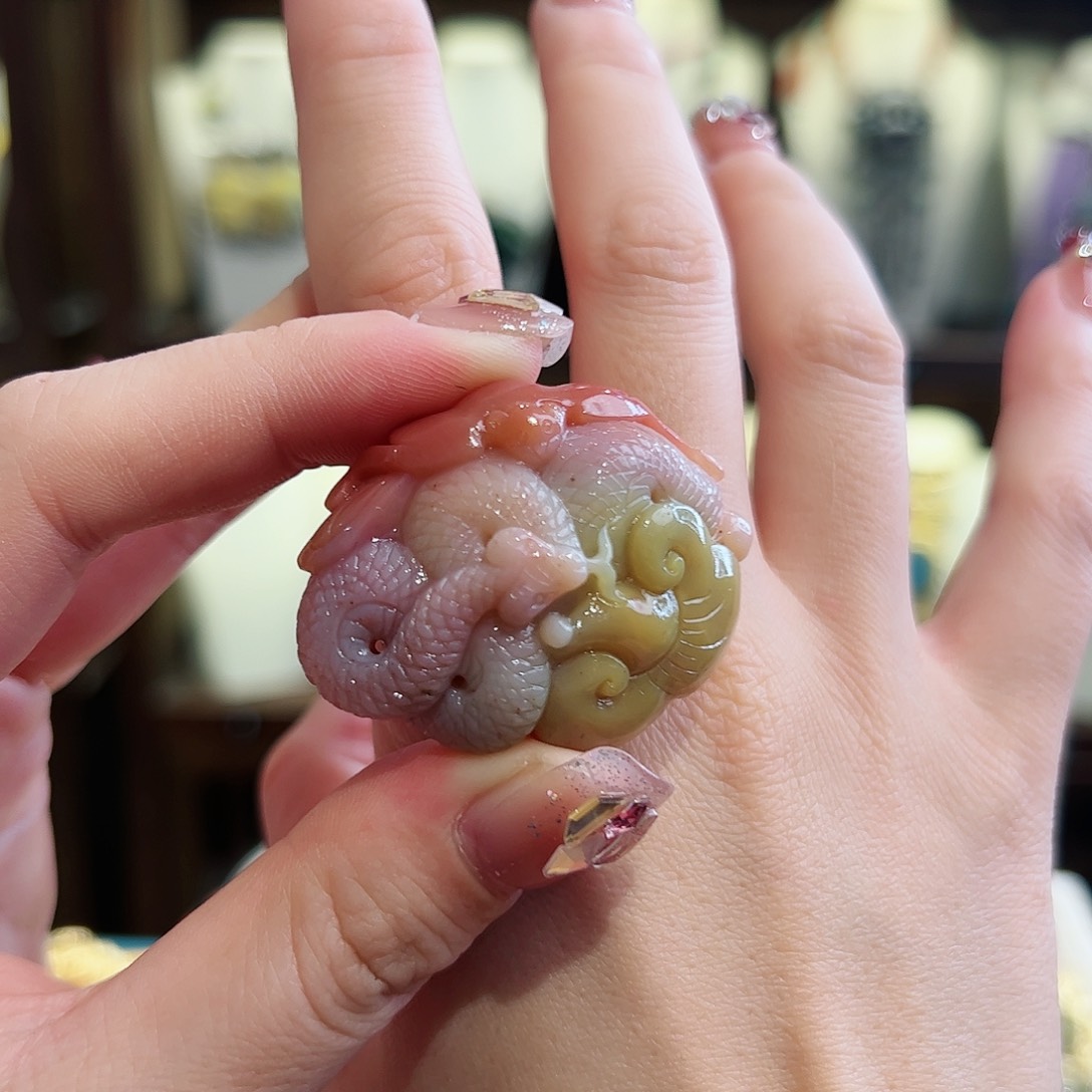 玛瑙/玉髓戒指未镶嵌戒指