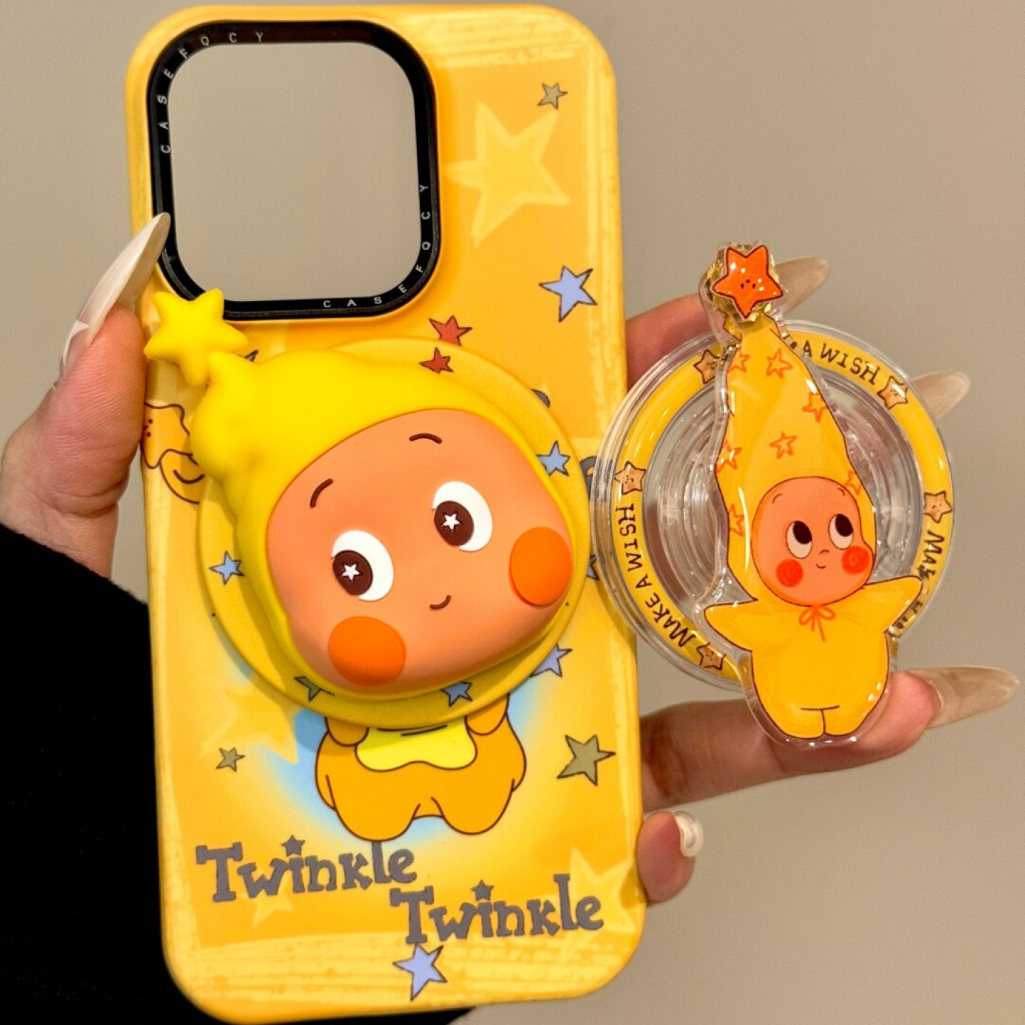 卡通旋转大头可爱星星人磁吸适用iphone16promax苹果15手机壳1413