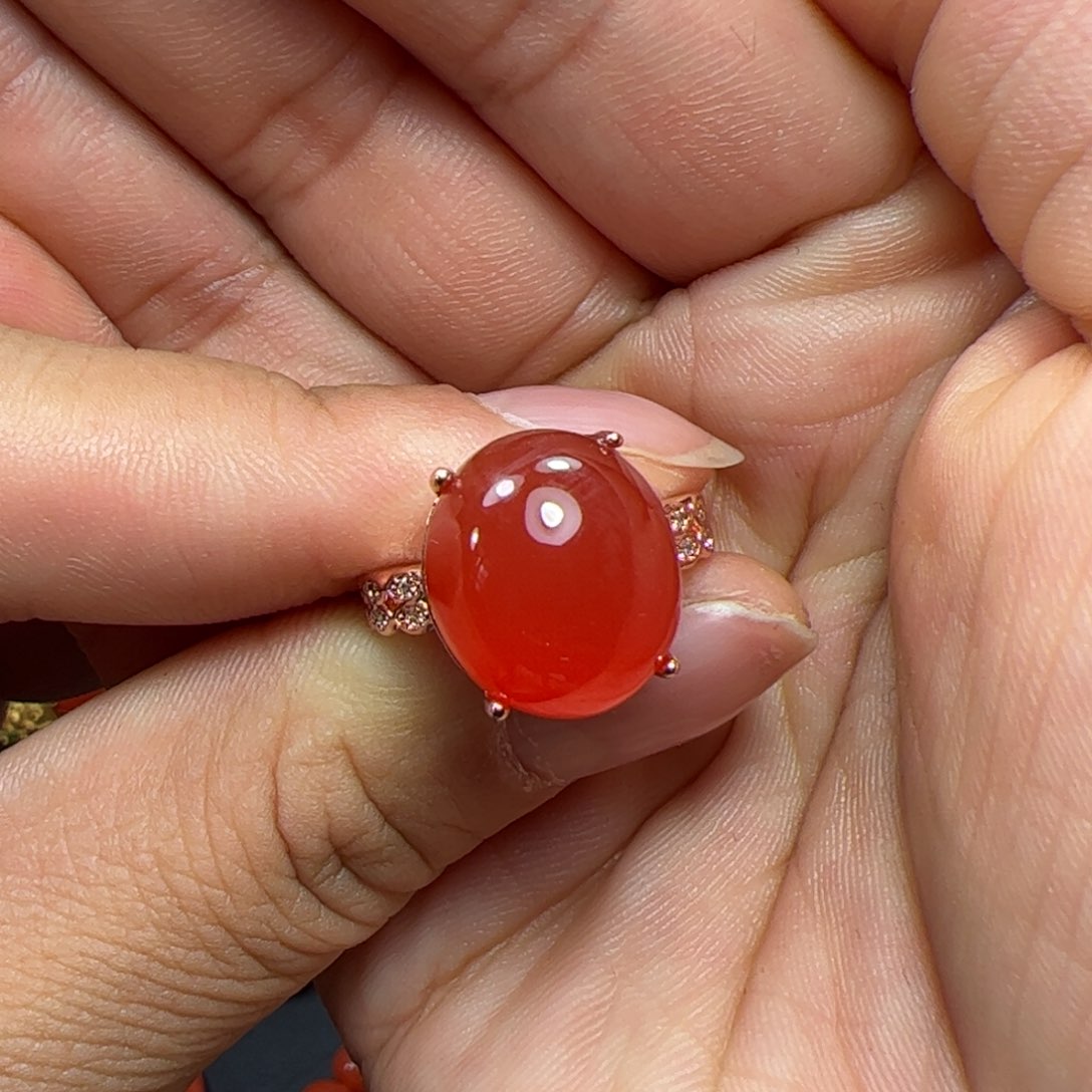 南红玛瑙蛋面未镶嵌过*.