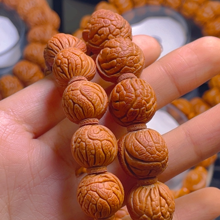 ****桃文玩核桃手串龙鳞访古 闪电购15号车