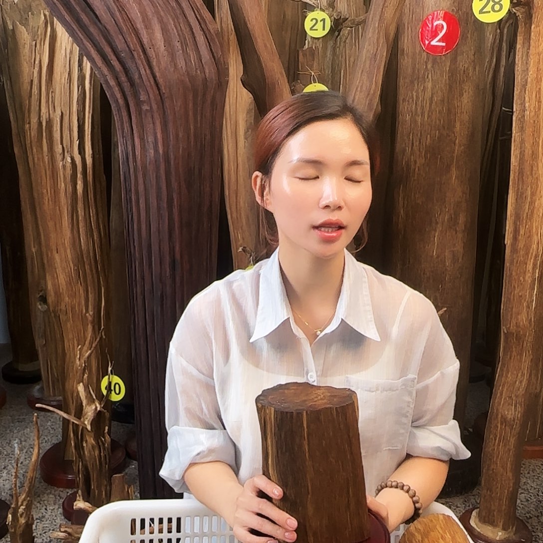 沉香碎屑沉香天然沉香原材料摆件➕底座