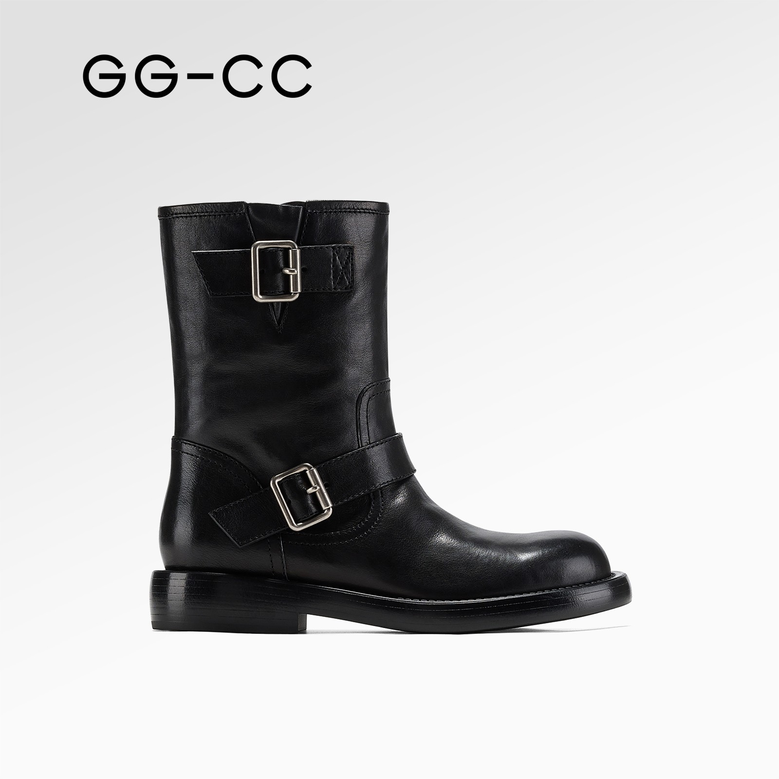 GG-CC【丘壑玫瑰】冬季新款美式皮带扣机车靴西部短靴马丁靴子5407