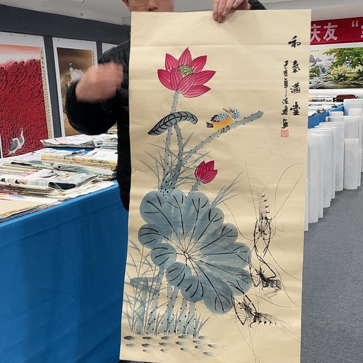 国画今天上午国画作品展示