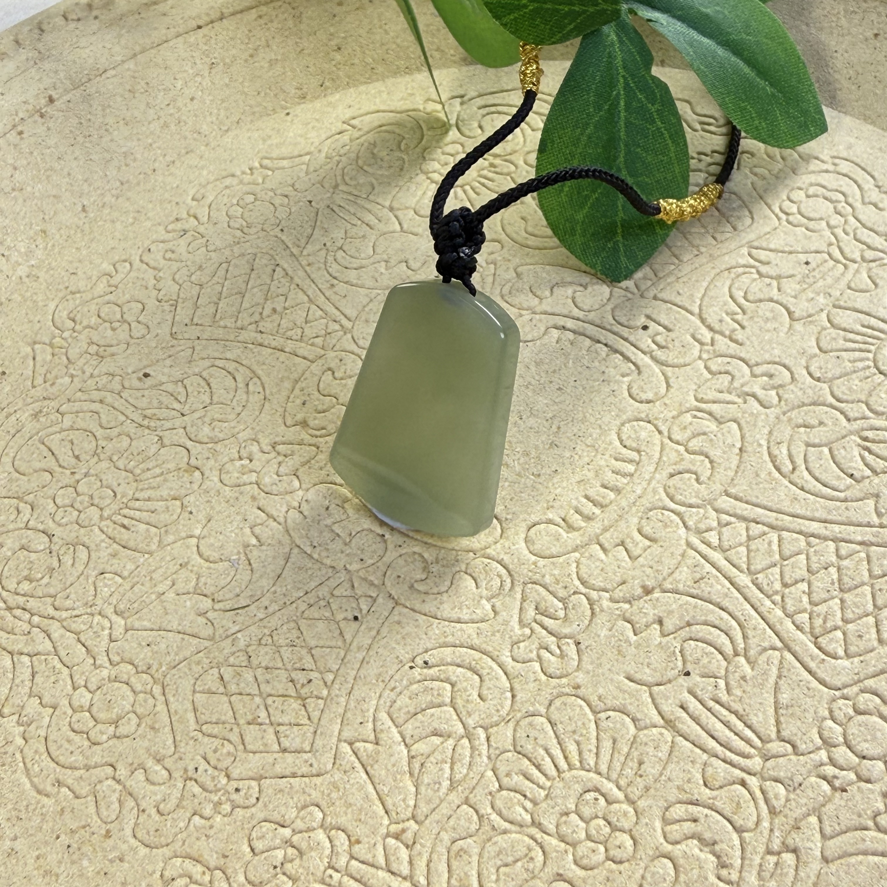 【素方观寂】晴水无事牌吊坠和田玉