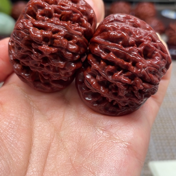 桃核把件四座楼文玩核桃43